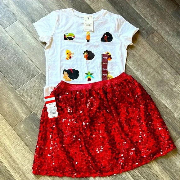 Encanto Shirt and Sequin Skirt Set - Picture 1 of 7